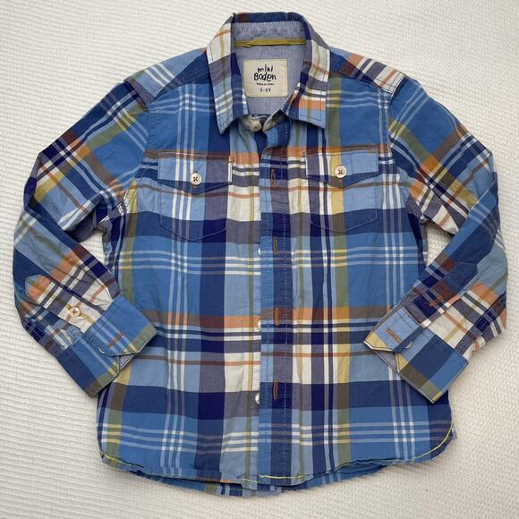 Mini Boden Other - Mini Boden Plaid Button Up